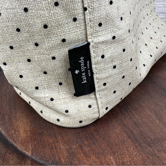Kate Spade “Out to Lunch” Lunch Tote Beige Black Polka Dot Travel Work Insulated - Picture 4 of 13